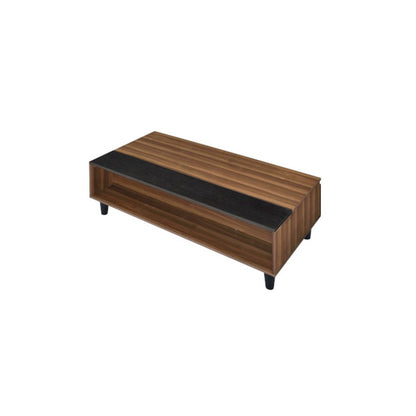 Avala Coffee Table w/Lift Top, Walnut & Black