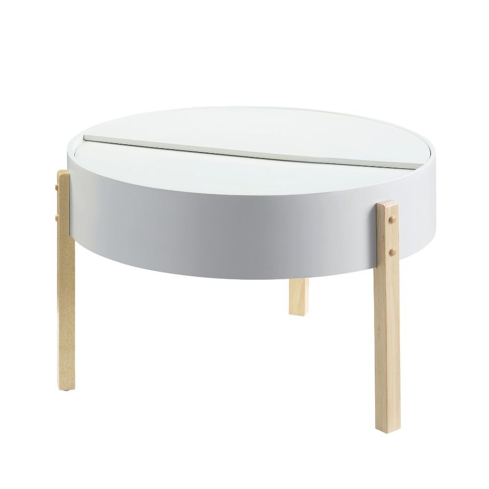 Bodfish Coffee Table, White & Natural
