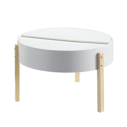 Bodfish Coffee Table, White & Natural