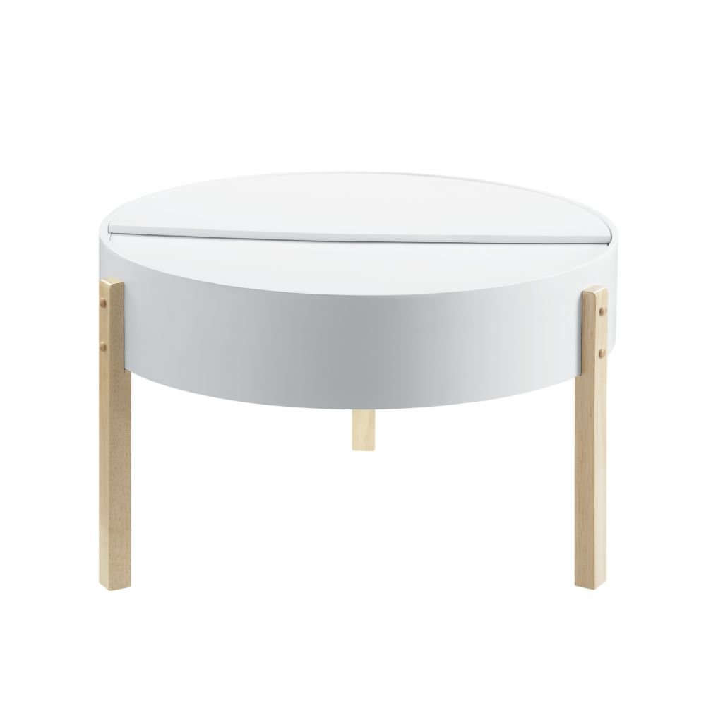 Bodfish Coffee Table, White & Natural