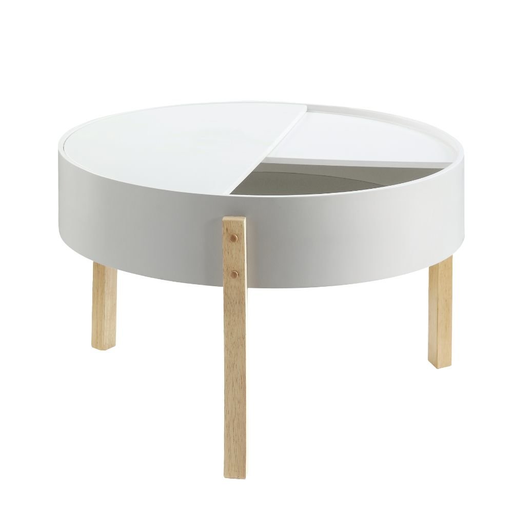 Bodfish Coffee Table, White & Natural