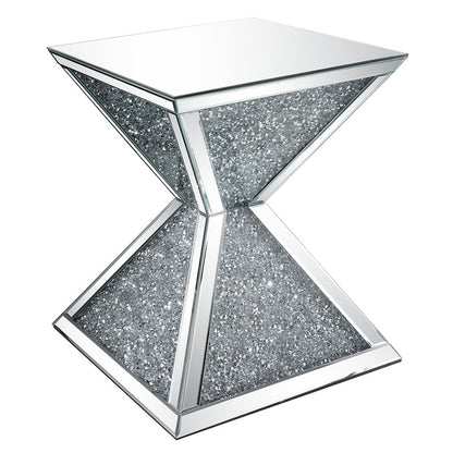 Noralie End Table, Mirrored & Faux Diamonds