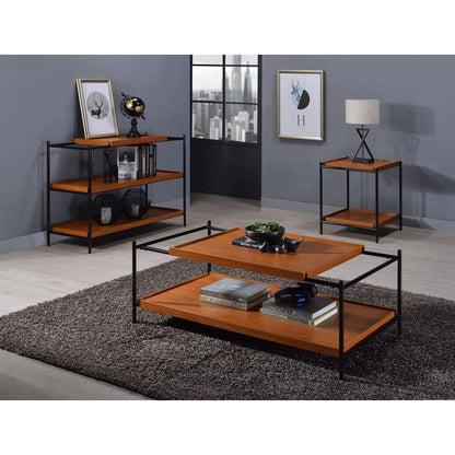 Oaken Coffee Table, Honey Oak & Black