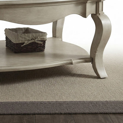 Traditional Wood Side Table, Small End Table for Living Room, Antique Taupe