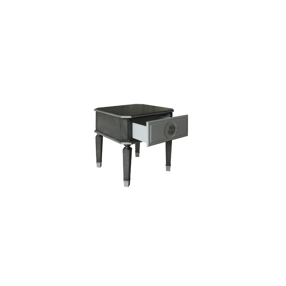 House Beatrice End Table, Charcoal & Light Gray
