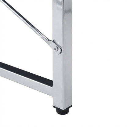 Black And Chrome Office Writing Desk With Spacious Work Surface