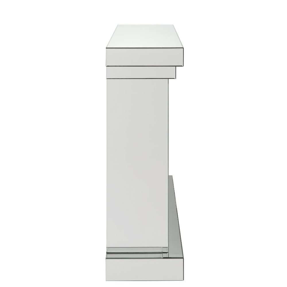 Nysa Fireplace, Mirrored & Faux Crystals