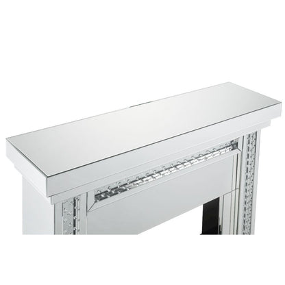 Nysa Fireplace, Mirrored & Faux Crystals