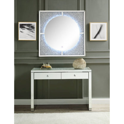 Noralie Console Table, Mirrored & Faux Diamonds