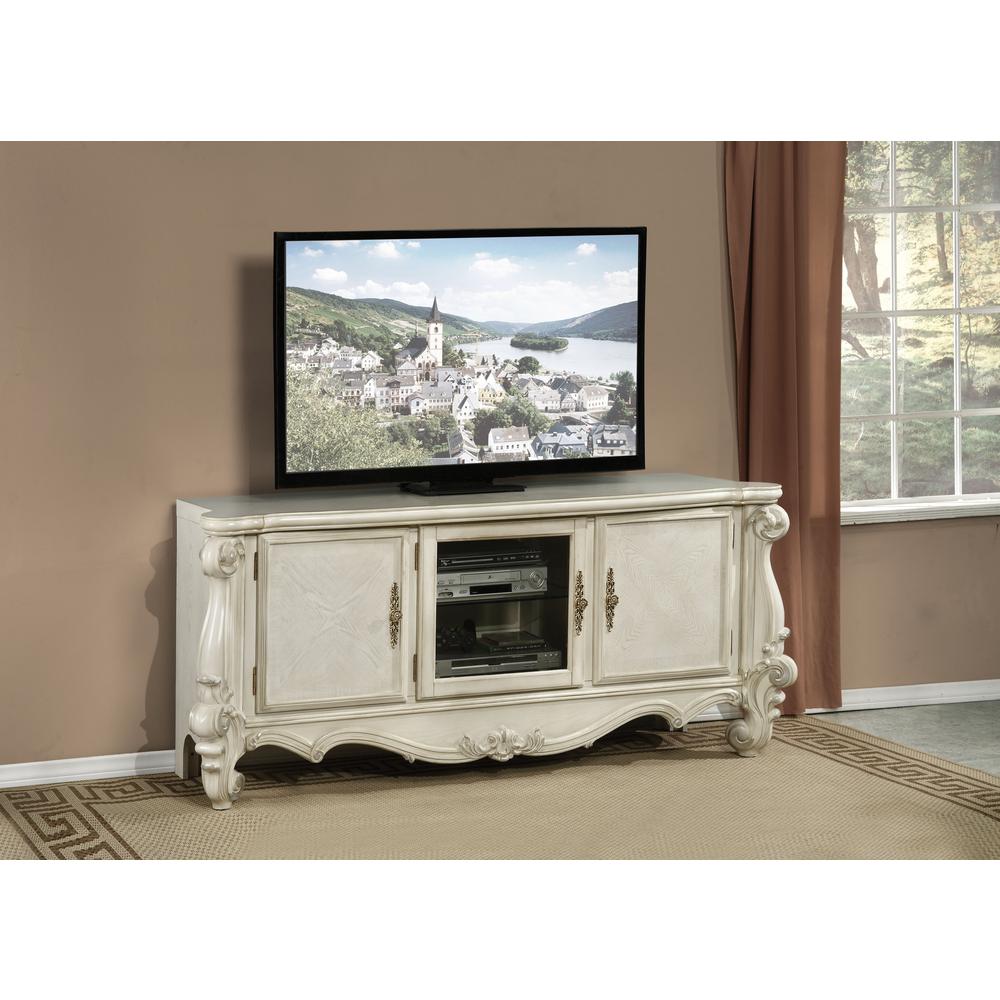 Versailles TV Stand, Bone White