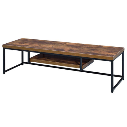 Bob TV Stand, Weathered Oak & Black Metal