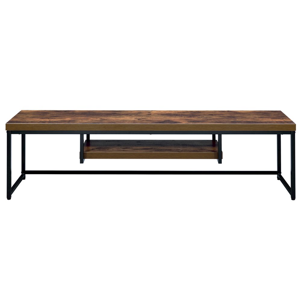 Bob TV Stand, Weathered Oak & Black Metal