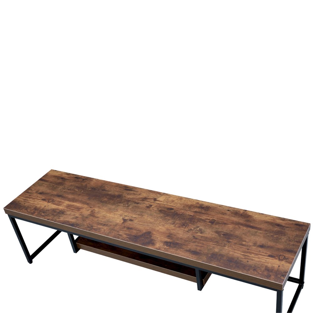 Bob TV Stand, Weathered Oak & Black Metal