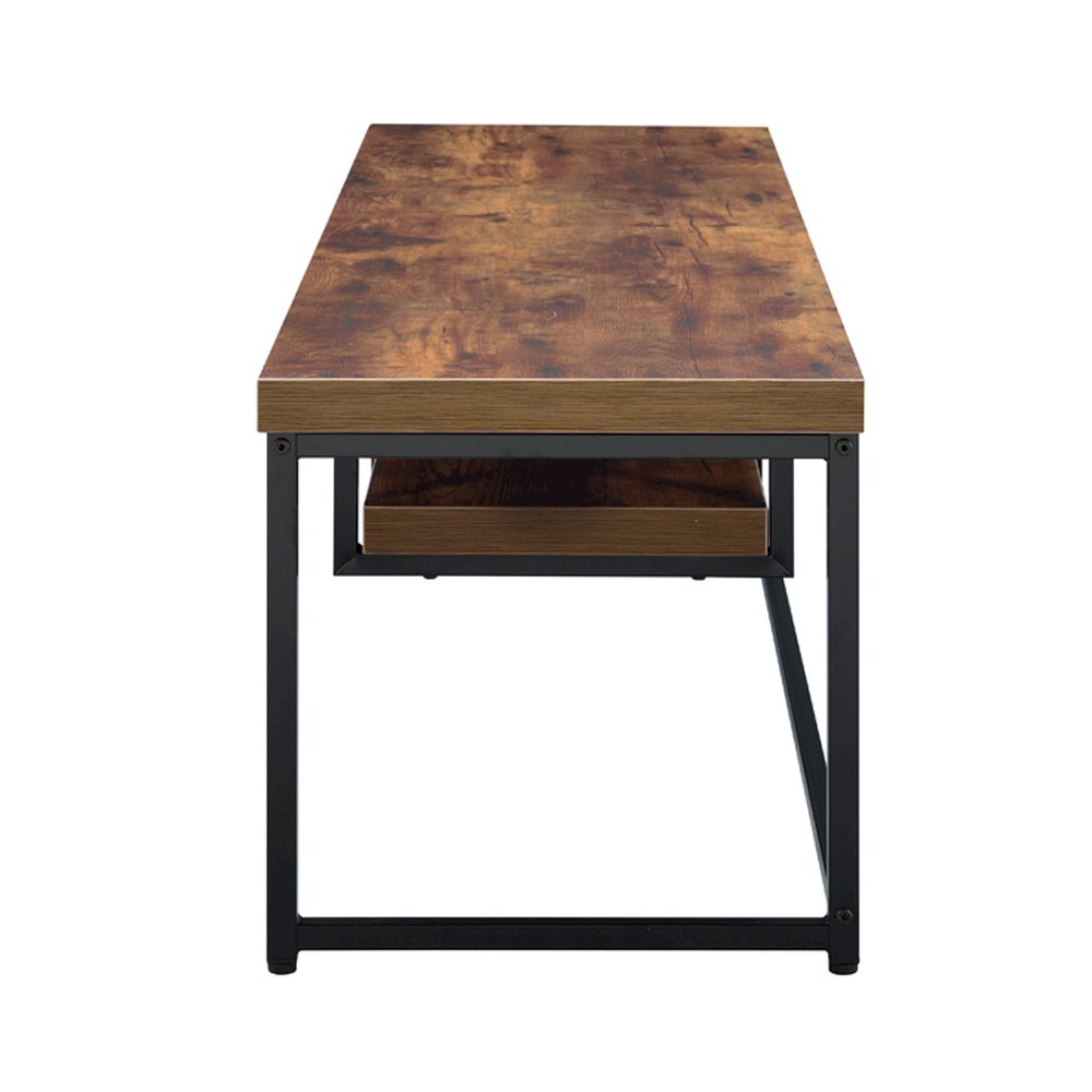 Bob TV Stand, Weathered Oak & Black Metal