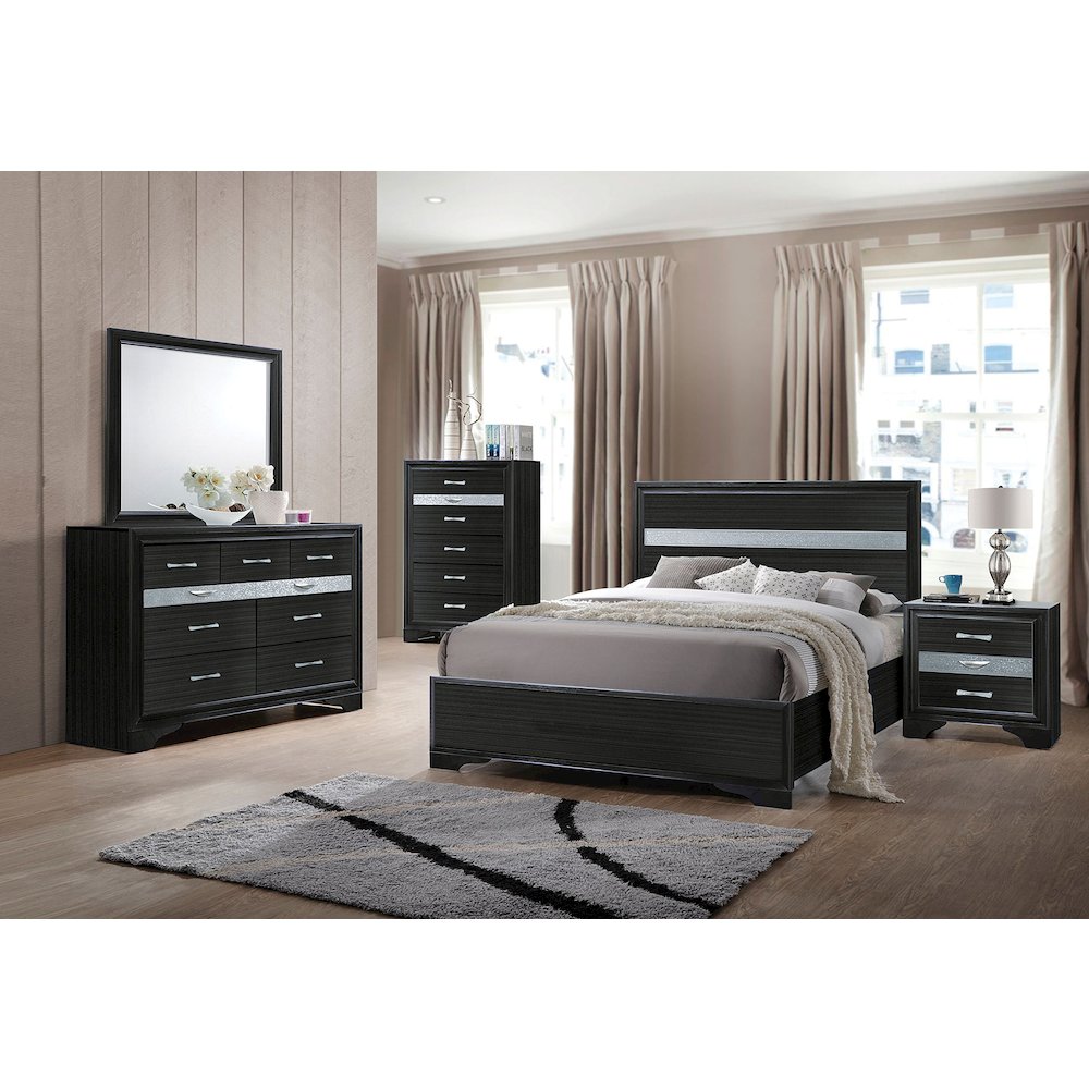 Naima Full Bed, Black