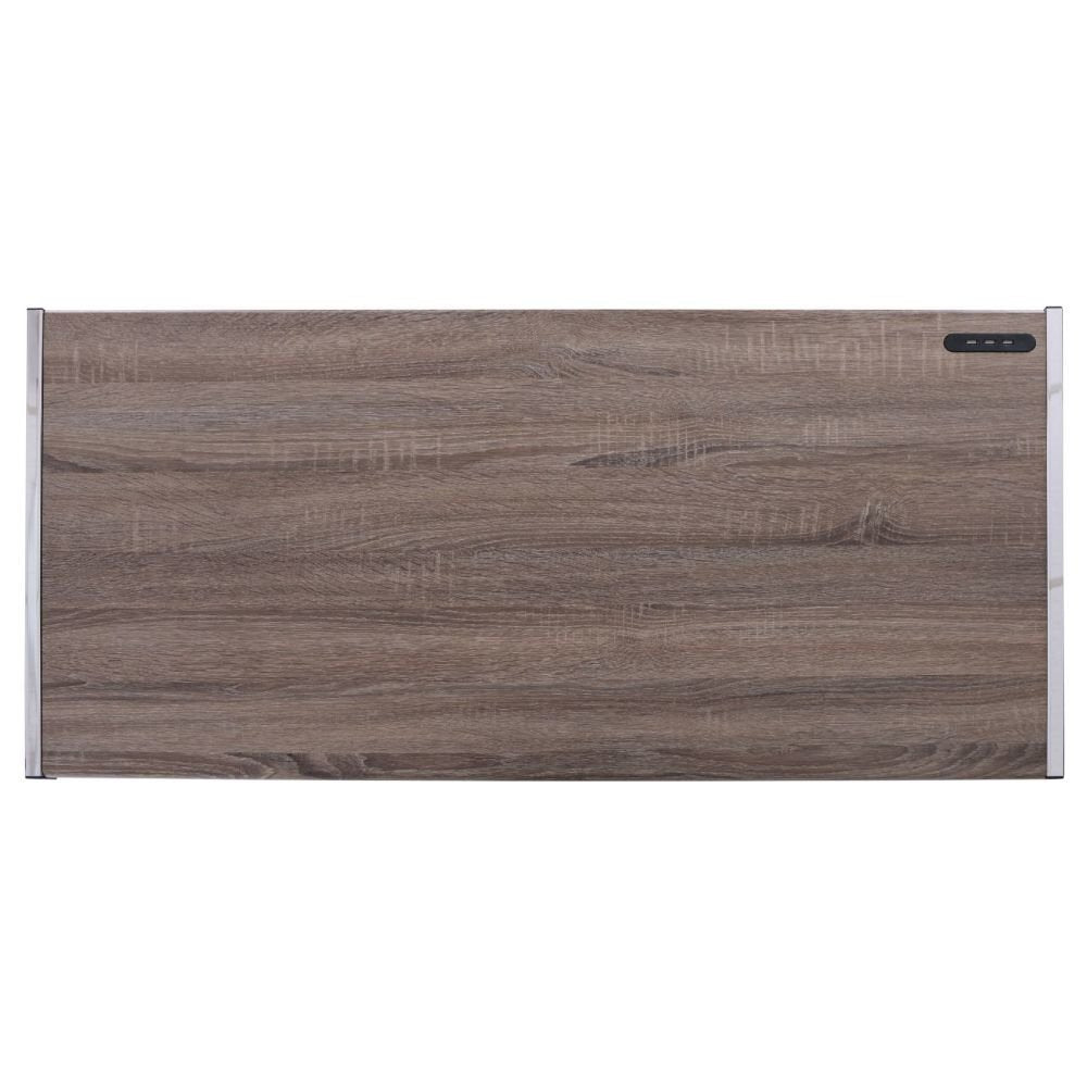 Finis Writing Desk w/USB Port, Weathered Oak & Chrome