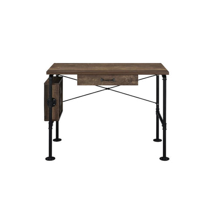 Endang Writing Desk, Weathered Oak & Black