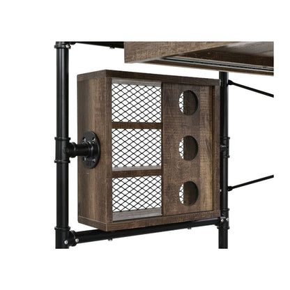 Endang Writing Desk, Weathered Oak & Black