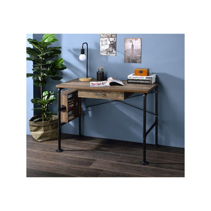 Endang Writing Desk, Weathered Oak & Black