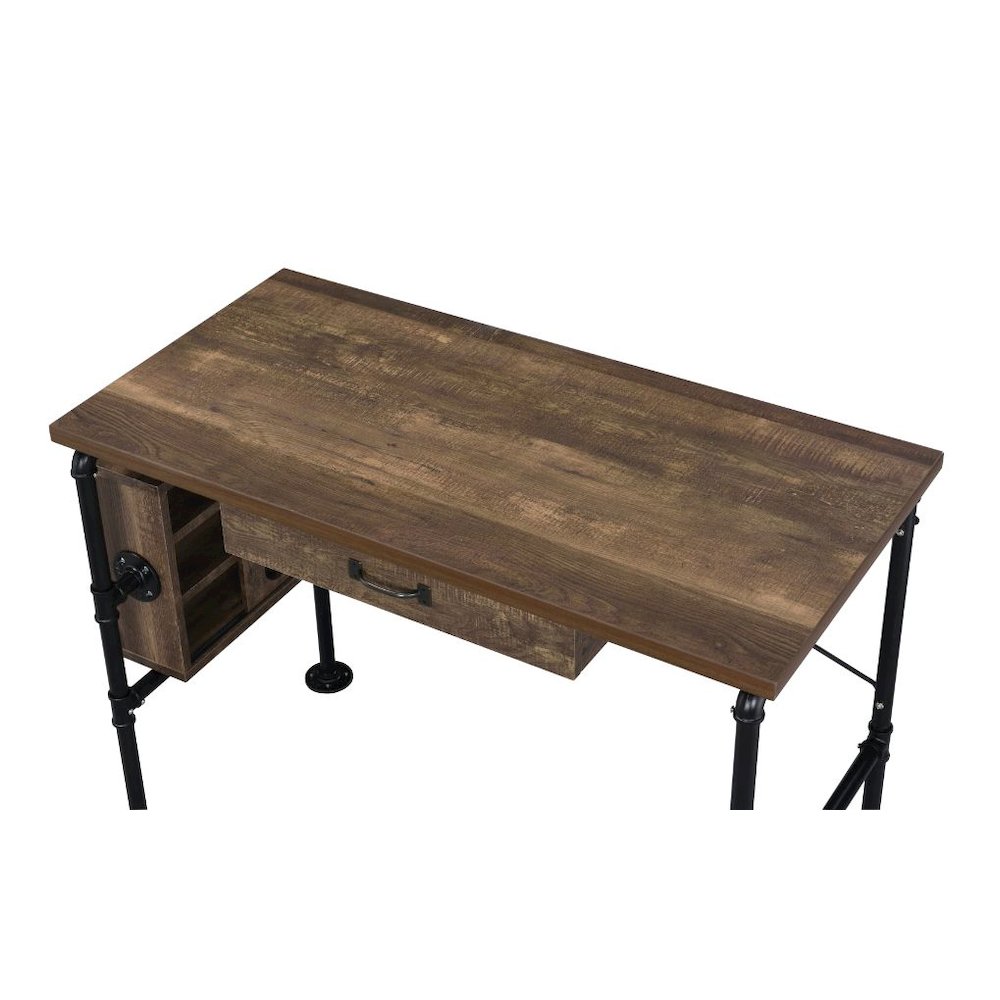 Endang Writing Desk, Weathered Oak & Black
