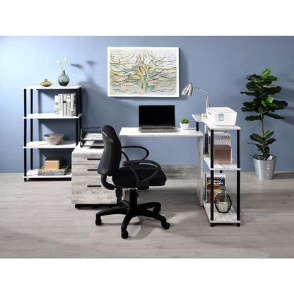 Nypho BookShelf, Antique White & Black