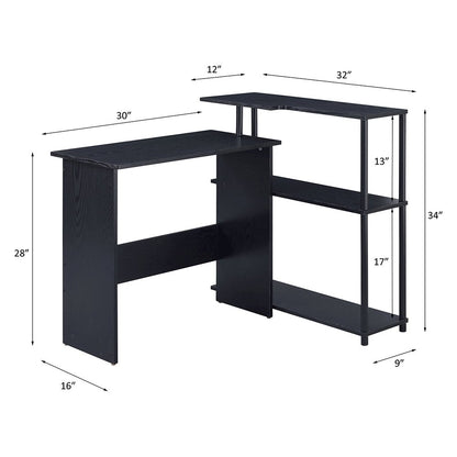 Ievi Writing Desk, Black