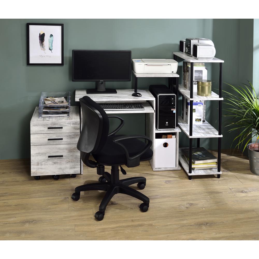 Nypho BookShelf, Antique White & Black