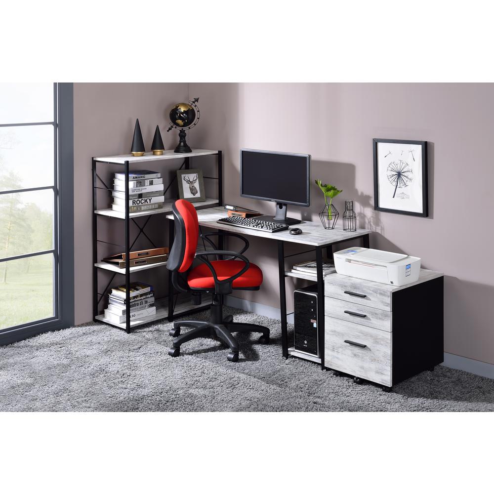 Vadna Writing Desk, Antique White & Black