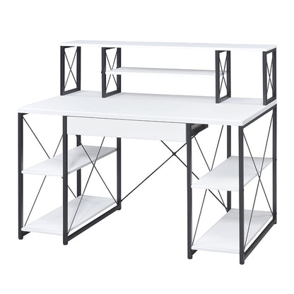 Amiel Writing Desk, White & Black