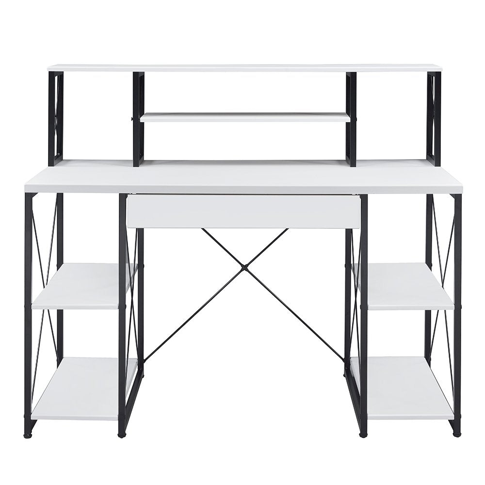 Amiel Writing Desk, White & Black