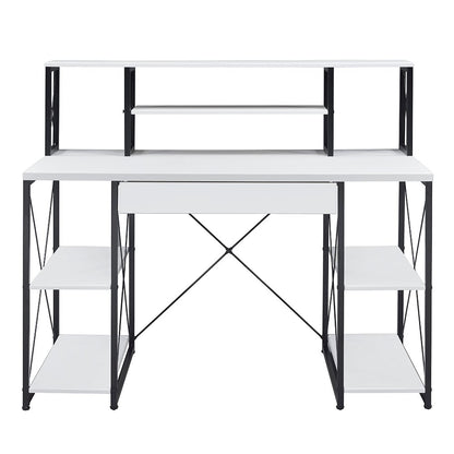 Amiel Writing Desk, White & Black