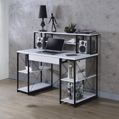 Amiel Writing Desk, White & Black