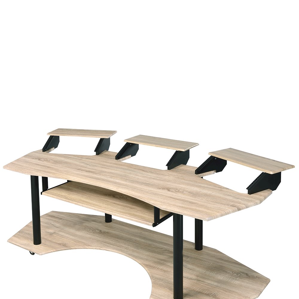 Eleazar 83" Music Studio Desk, Natural Oak