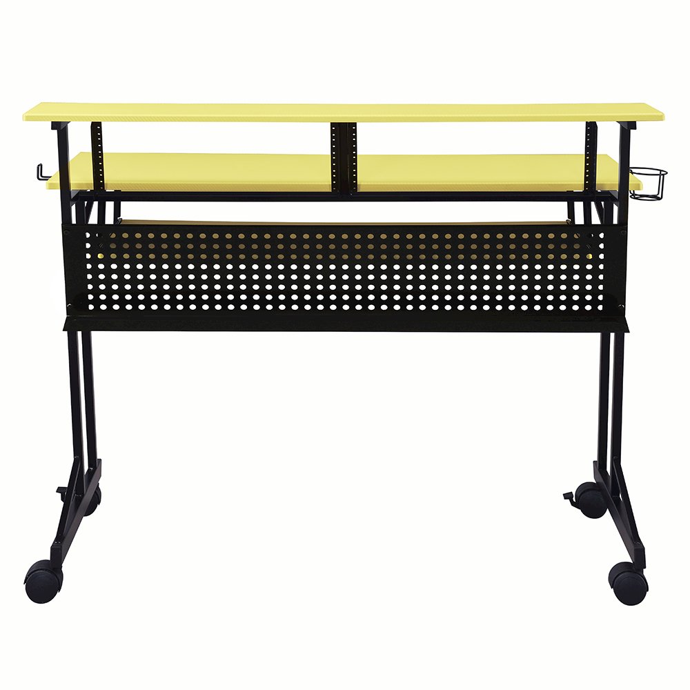 Suitor Music Recording Studio Desk, Yellow & Black