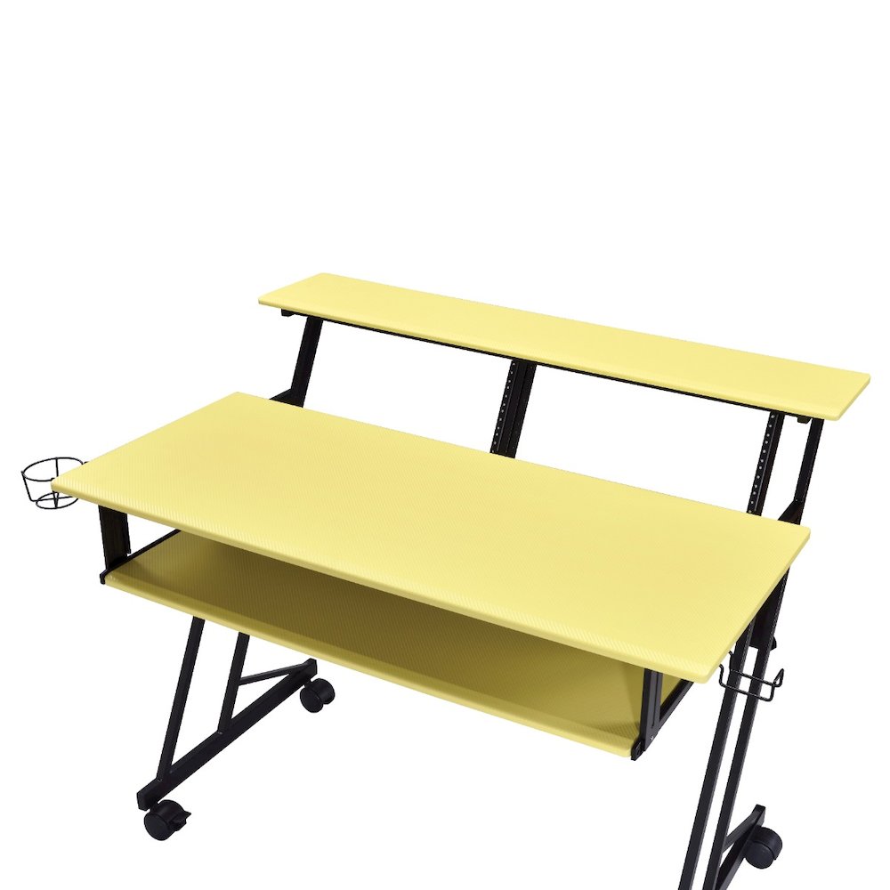 Suitor Music Recording Studio Desk, Yellow & Black