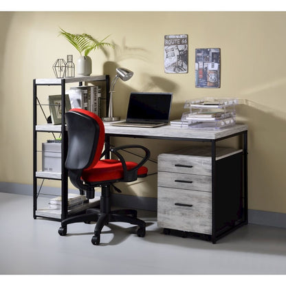 Bob Writing Desk, Antique White & Black