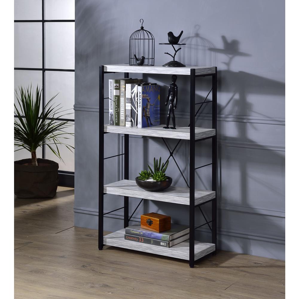 Bob BookShelf, Antique White & Black