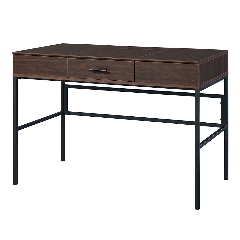 Verster Writing Desk w/USB Port, Oak & Black