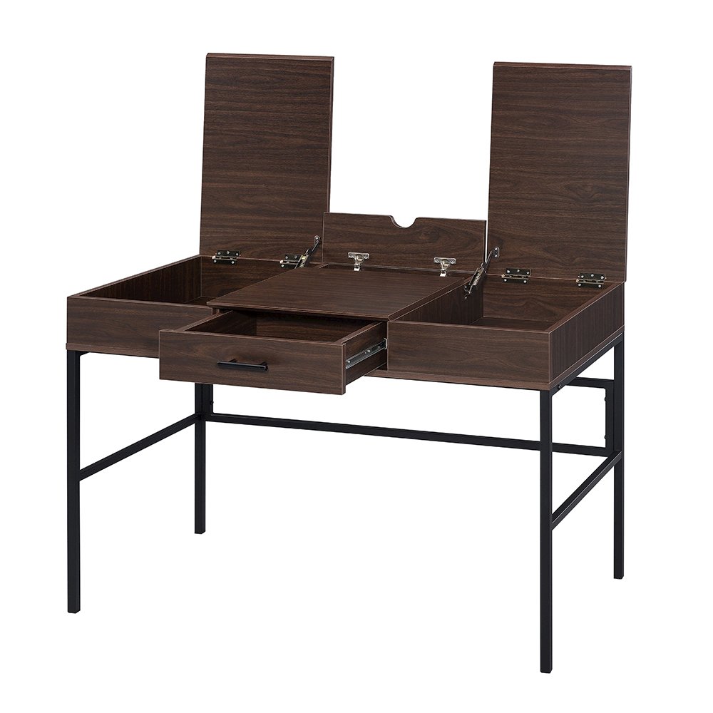 Verster Writing Desk w/USB Port, Oak & Black