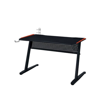 Dragi Gaming Desk w/USB Port, Black & Red
