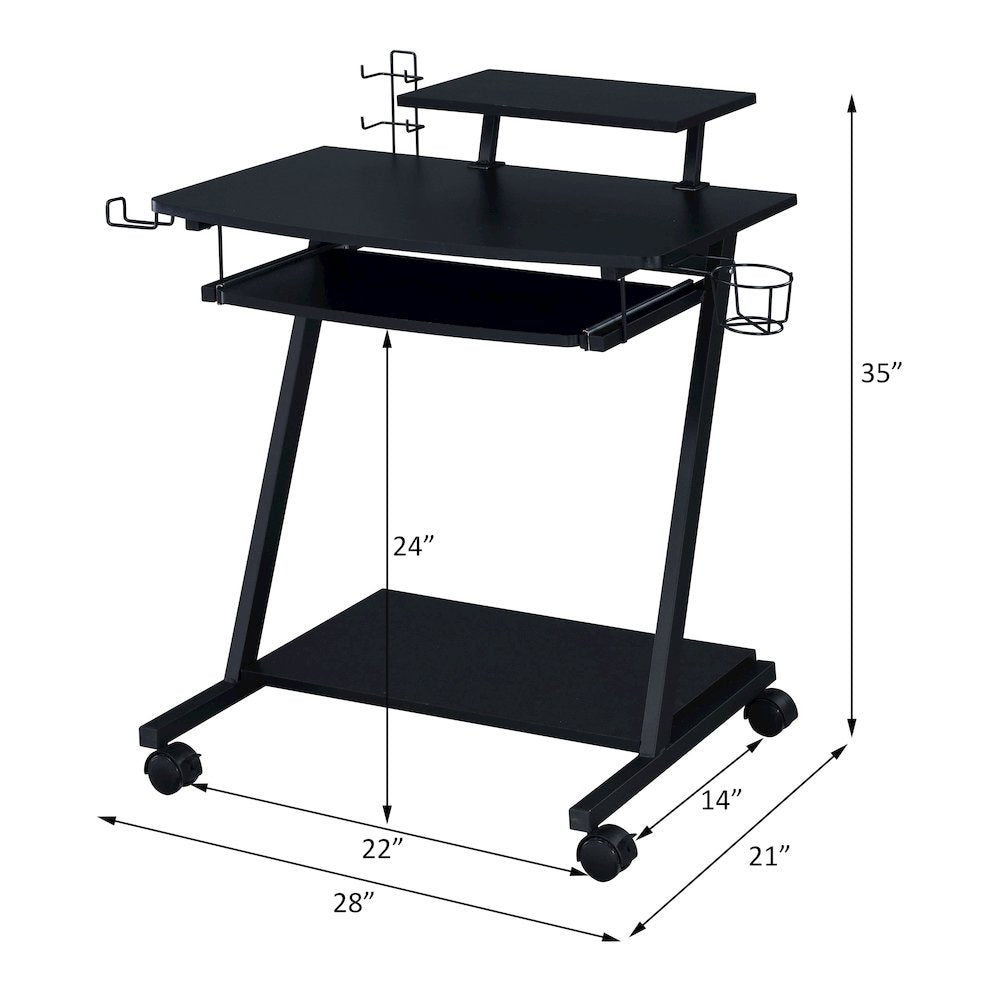 Ordrees Gaming Desk, Black