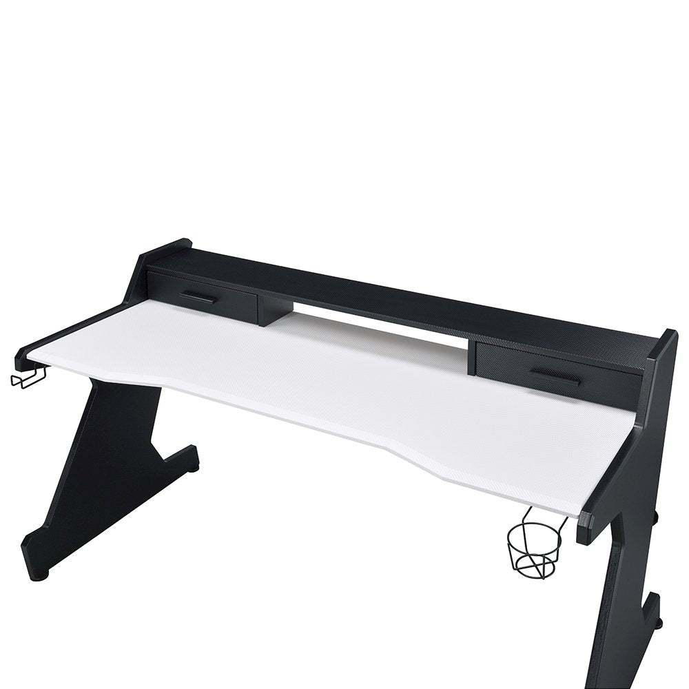 Bigga Gaming Desk, Black & White