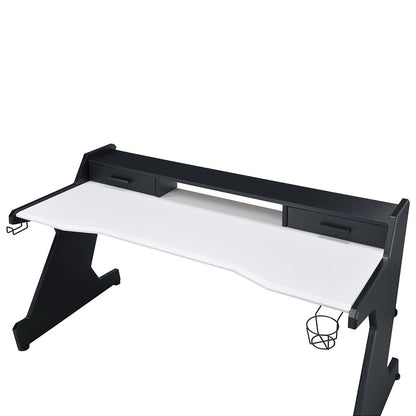 Bigga Gaming Desk, Black & White