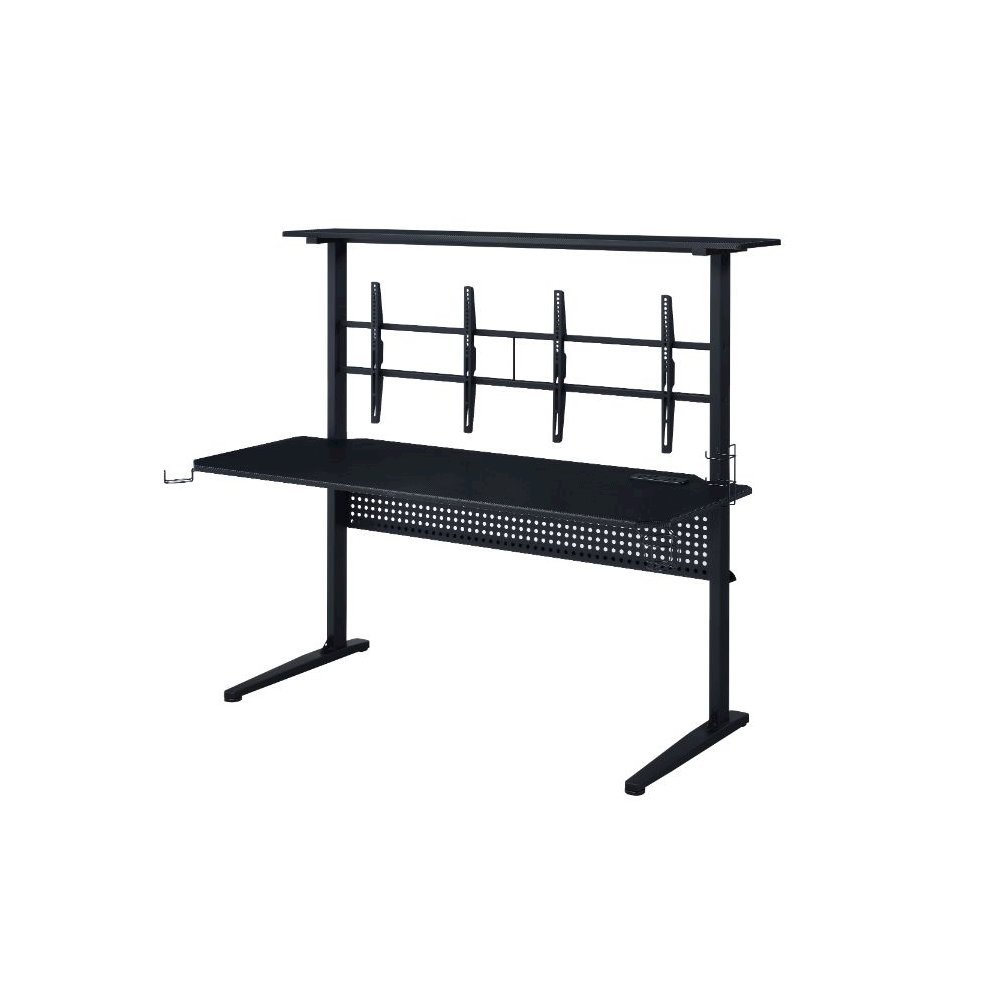 Canzi Gaming Desk w/USB Port, Black