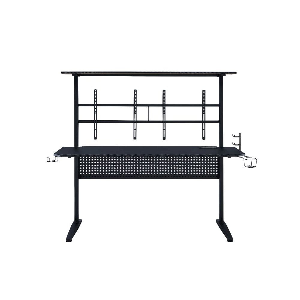 Canzi Gaming Desk w/USB Port, Black