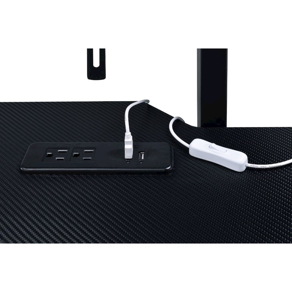 Canzi Gaming Desk w/USB Port, Black
