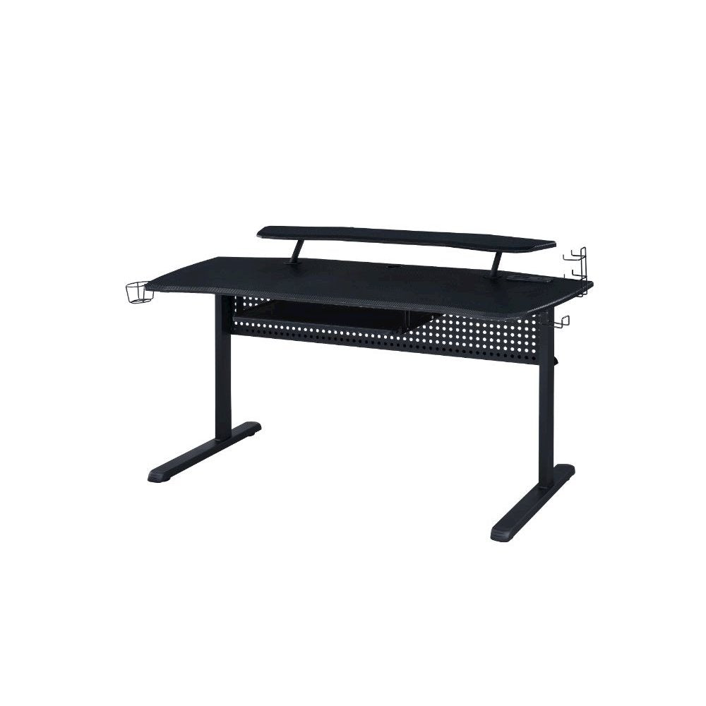 Vildre Gaming Desk w/USB Port, Black