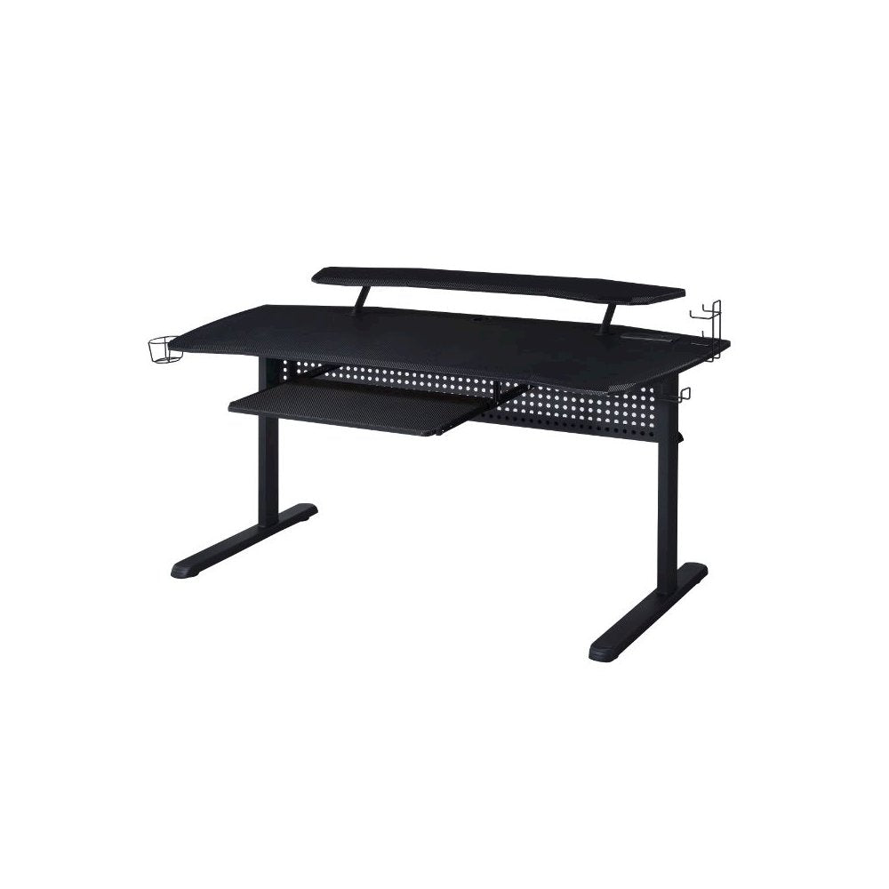 Vildre Gaming Desk w/USB Port, Black