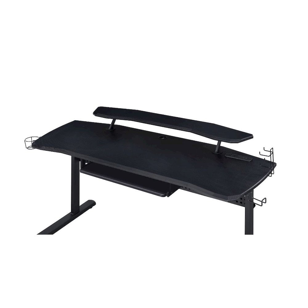 Vildre Gaming Desk w/USB Port, Black