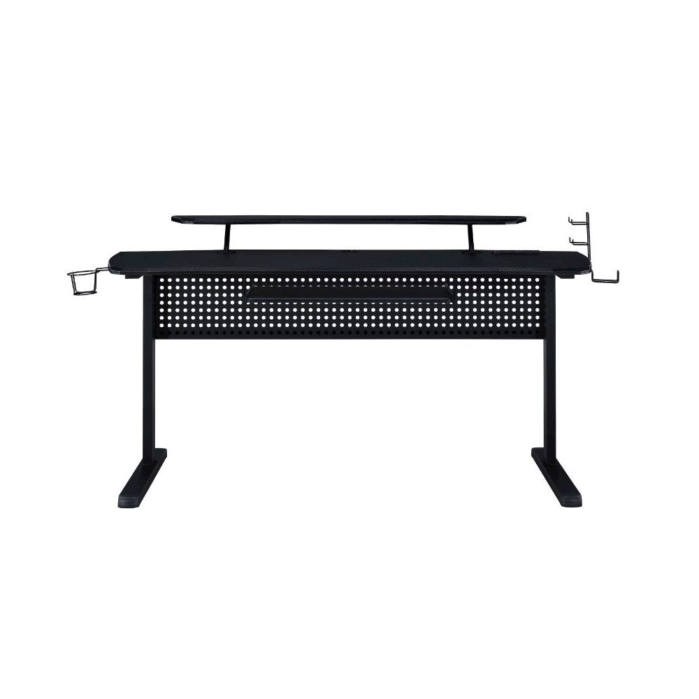 Vildre Gaming Desk w/USB Port, Black